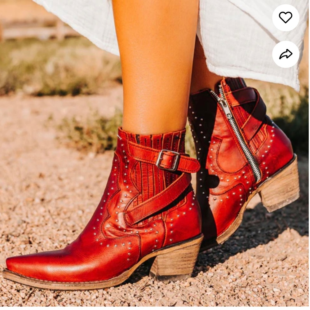 COPY - Freebird Boots Morgan studded western ankle boots